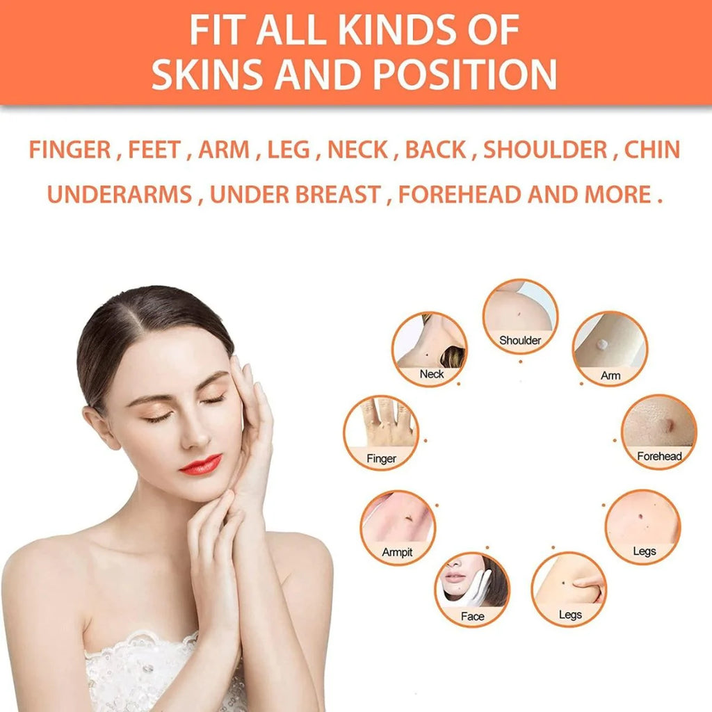 DermaSmooth Skin Tag Remover Patch |  Fast, Safe & Painless Skin Tag & Mole Removal | Nano-Microneedle Technology | 72 Patches